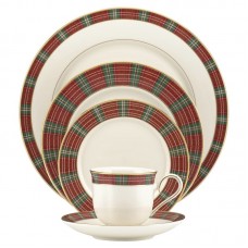 Lenox Winter Greetings Plaid 5 Piece Place Setting, Service for 1 LNX6581
